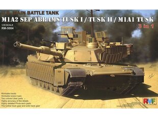 Сборная пластиковая модель Rye Field Model - U.S. Main Battle Tank M1A2 SEP Abrams TUSK I / TUSK II / M1A1 TUSK, 1/35, RFM-5004 цена и информация | Конструкторы и кубики | 220.lv