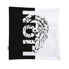 POSZEWKA DEKORACYJNA 40X40 CM DZIKIE ZWIERZĘTA DEK. LION N/N BZ цена и информация | Декоративные подушки и наволочки | 220.lv