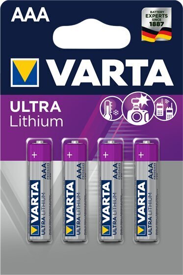 Varta Lithium AAA elements, 4gab. цена и информация | Baterijas | 220.lv