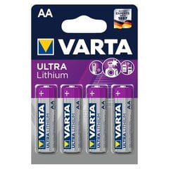 Литиевые батареи Varta Ultra AA (4 шт.) цена и информация | Батерейки | 220.lv