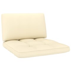 vidaXL palešu dīvānu matrači, 2 gab., krēmkrāsa cena un informācija | Krēslu paliktņi | 220.lv