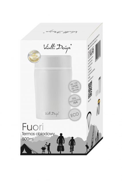 Vialli Design pusdienu termoss Fuori, 500 ml, balts cena un informācija | Termosi, termokrūzes | 220.lv