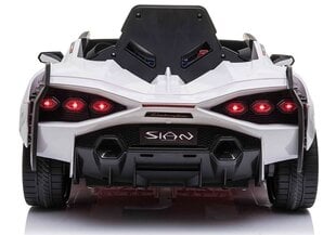 Одноместный детский электромобиль Lamborghini Sian, белый цена и информация | Электромобили для детей | 220.lv