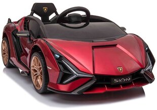 Vienvietīgs bērnu elektromobilis Lamborghini Sian, sarkans glancēts cena un informācija | Bērnu elektroauto | 220.lv