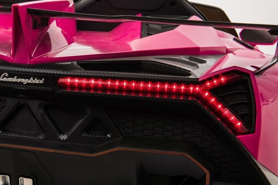 Divvietīgs elektromobilis bērniem Lamborghini Veneno, rozā cena un informācija | Bērnu elektroauto | 220.lv