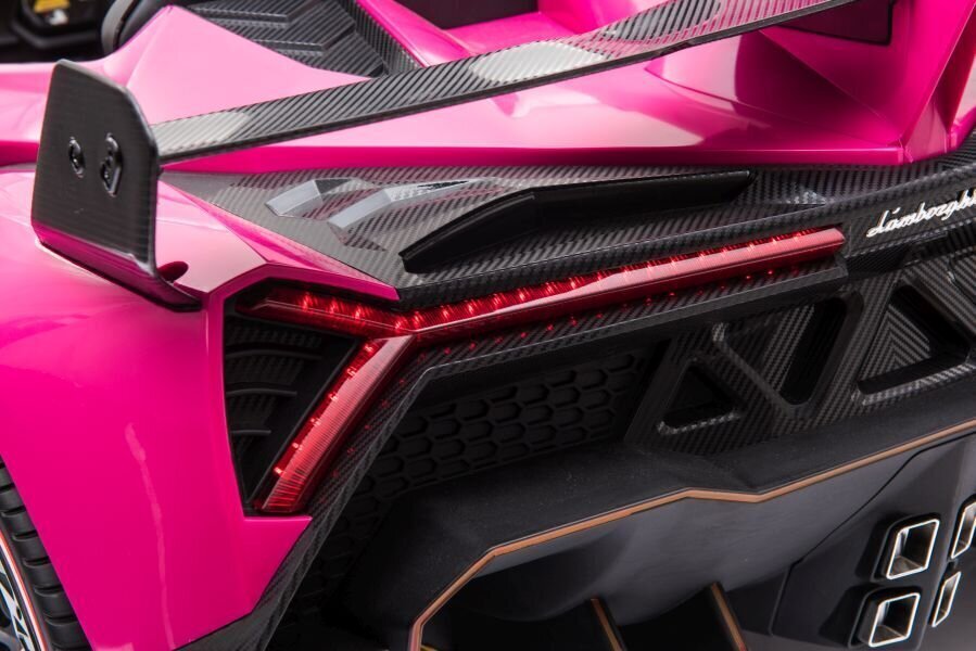 Divvietīgs elektromobilis bērniem Lamborghini Veneno, rozā cena un informācija | Bērnu elektroauto | 220.lv