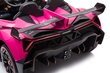 Divvietīgs elektromobilis bērniem Lamborghini Veneno, rozā cena un informācija | Bērnu elektroauto | 220.lv