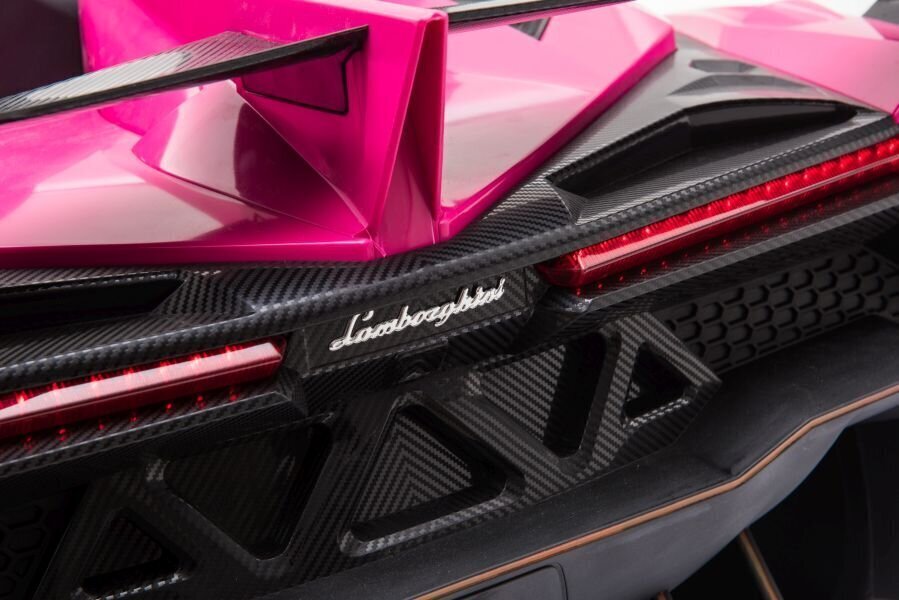 Divvietīgs elektromobilis bērniem Lamborghini Veneno, rozā cena un informācija | Bērnu elektroauto | 220.lv