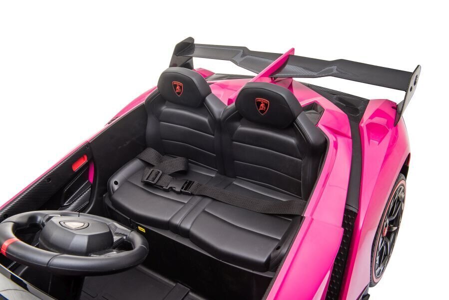 Divvietīgs elektromobilis bērniem Lamborghini Veneno, rozā cena un informācija | Bērnu elektroauto | 220.lv