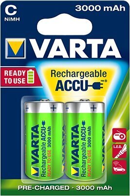 Varta Ready to Use 3000mAh C baterijas, 2 gab. цена и информация | Baterijas | 220.lv