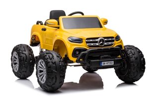 Одноместный детский электромобиль Mercedes DK-MT950 4x4, желтый цена и информация | Электромобили для детей | 220.lv