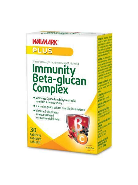 Uztura bagātinātājs WALMARK Immunity Beta-glucan Complex N30 cena un informācija | Vitamīni, preparāti, uztura bagātinātāji imunitātei | 220.lv