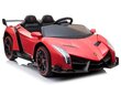 Divvietīgs elektromobilis bērniem Lamborghini Veneno, sarkans cena un informācija | Bērnu elektroauto | 220.lv