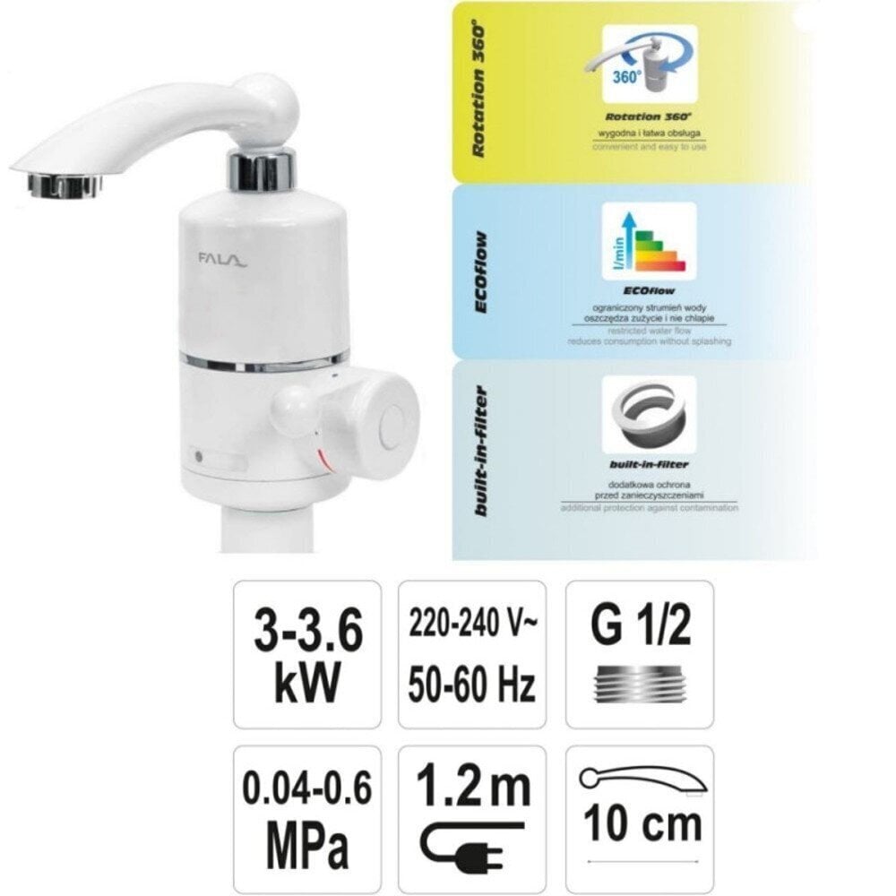 Elektriskais ūdens sildītājs/maisītājs 3000 W STROKKUR2 цена и информация | Ūdens sildītāji | 220.lv