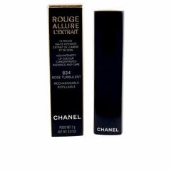 Губная помада Chanel Rouge Allure L'extrait Rose Turbulent 834 цена и информация | Помады, бальзамы, блеск для губ | 220.lv