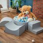 KiddyMoon Baby bumbu baseins ar bumbiņām 120x30 cm/600 bumbiņas ∅ 7cm cena un informācija | Rotaļlietas zīdaiņiem | 220.lv