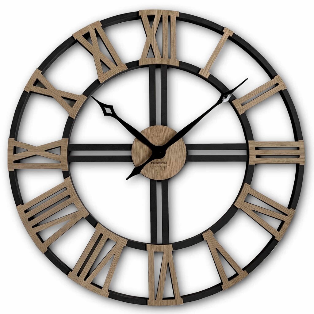 Sienas pulkstenis Ozols Grand Loftas 80 cm cena un informācija | Pulksteņi | 220.lv