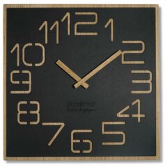 Sienas pulkstenis Koka skaitļi 40 cm cena un informācija | Pulksteņi | 220.lv