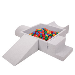 Kiddymoon kvadrātveida bumbu baseins bērniem (300 bumbiņas) cena un informācija | Rotaļlietas zīdaiņiem | 220.lv