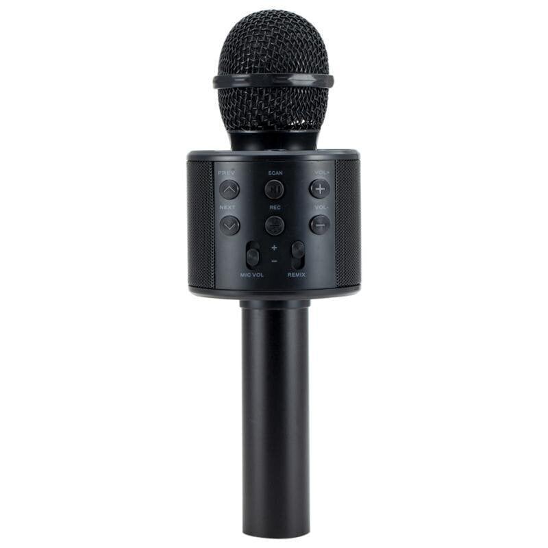 Bezvadu karaoke mikrofons ar Bluetooth skaļruni un balss maiņas efektiem, melns цена и информация | Attīstošās rotaļlietas | 220.lv