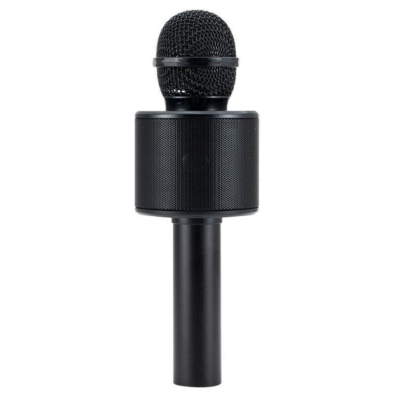 Bezvadu karaoke mikrofons ar Bluetooth skaļruni un balss maiņas efektiem, melns cena un informācija | Attīstošās rotaļlietas | 220.lv