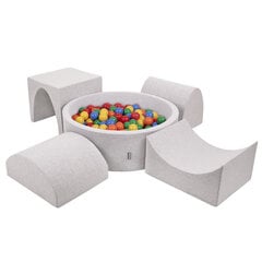 Детская площадка KiddyMoon Foam с круглым бассейном для шариков (300 шариков), версия 2 цена и информация | Игрушки для малышей | 220.lv