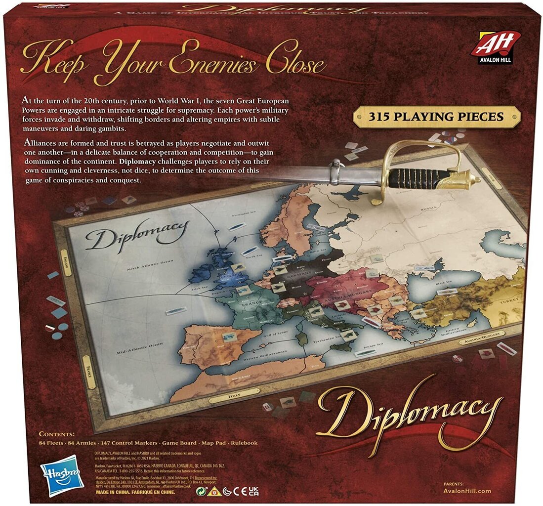 Galda spēle Diplomacy, EN cena un informācija | Galda spēles | 220.lv