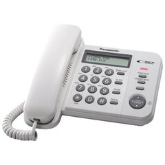 Телефон Panasonic KX-TS560, белый цена и информация | Стационарные телефоны | 220.lv