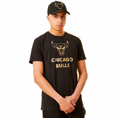 Vīriešu Krekls ar Īsām Piedurknēm New Era Chicago Bulls Melns S6439714 cena un informācija | Sporta apģērbs vīriešiem | 220.lv