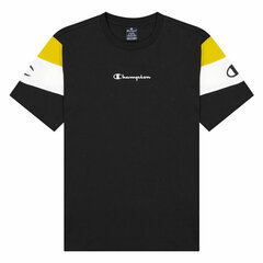 Krekls ar Īsām Piedurknēm Champion Crewneck Color Block M Melns S6440197 cena un informācija | Sporta apģērbs vīriešiem | 220.lv