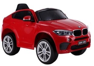 Одноместный электромобиль для детей BMW X6, красный цена и информация | Электромобили для детей | 220.lv