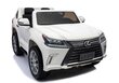 Divvietīgs bērnu elektromobilis Lexus DK-LX570, balts cena un informācija | Bērnu elektroauto | 220.lv