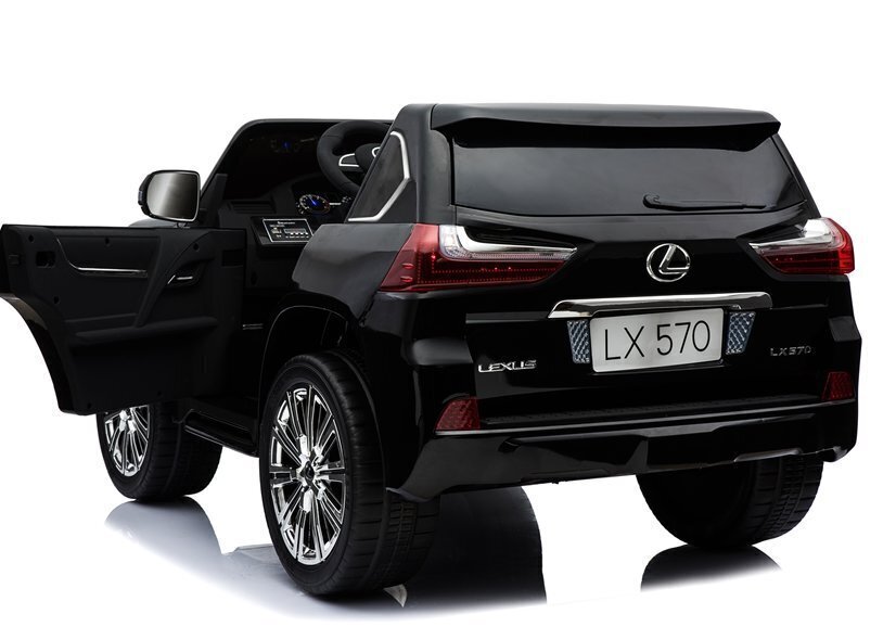 Divvietīgs bērnu elektromobilis Lexus DK-LX570, melns glancēts cena un informācija | Bērnu elektroauto | 220.lv