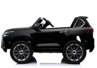 Divvietīgs bērnu elektromobilis Lexus DK-LX570, melns glancēts cena un informācija | Elektromobīļi bērniem | 220.lv