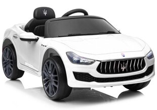 Vienvietīgs bērnu elektromobilis Maserati Ghibli SL631, balts cena un informācija | Bērnu elektroauto | 220.lv