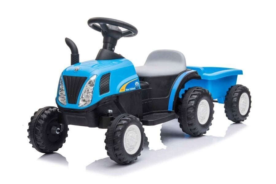 Vienvietīgs elektriskais traktors ar piekabi A009, zils cena un informācija | Bērnu elektroauto | 220.lv