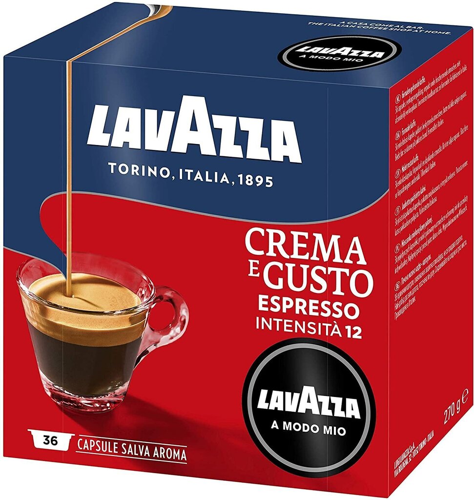 Kafijas kapsulas Lavazza A Modo Mio Crema e Gusto, 36 gab. cena un informācija | Kafija, kakao | 220.lv