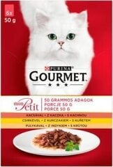 Gourmet barība kaķiem -MIX putnu gaļa 6x50 g cena un informācija | Konservi kaķiem | 220.lv