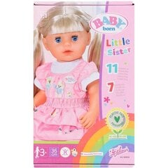 Baby Born Zaph Creation - Little Sister - 36 cm cena un informācija | Rotaļlietas meitenēm | 220.lv