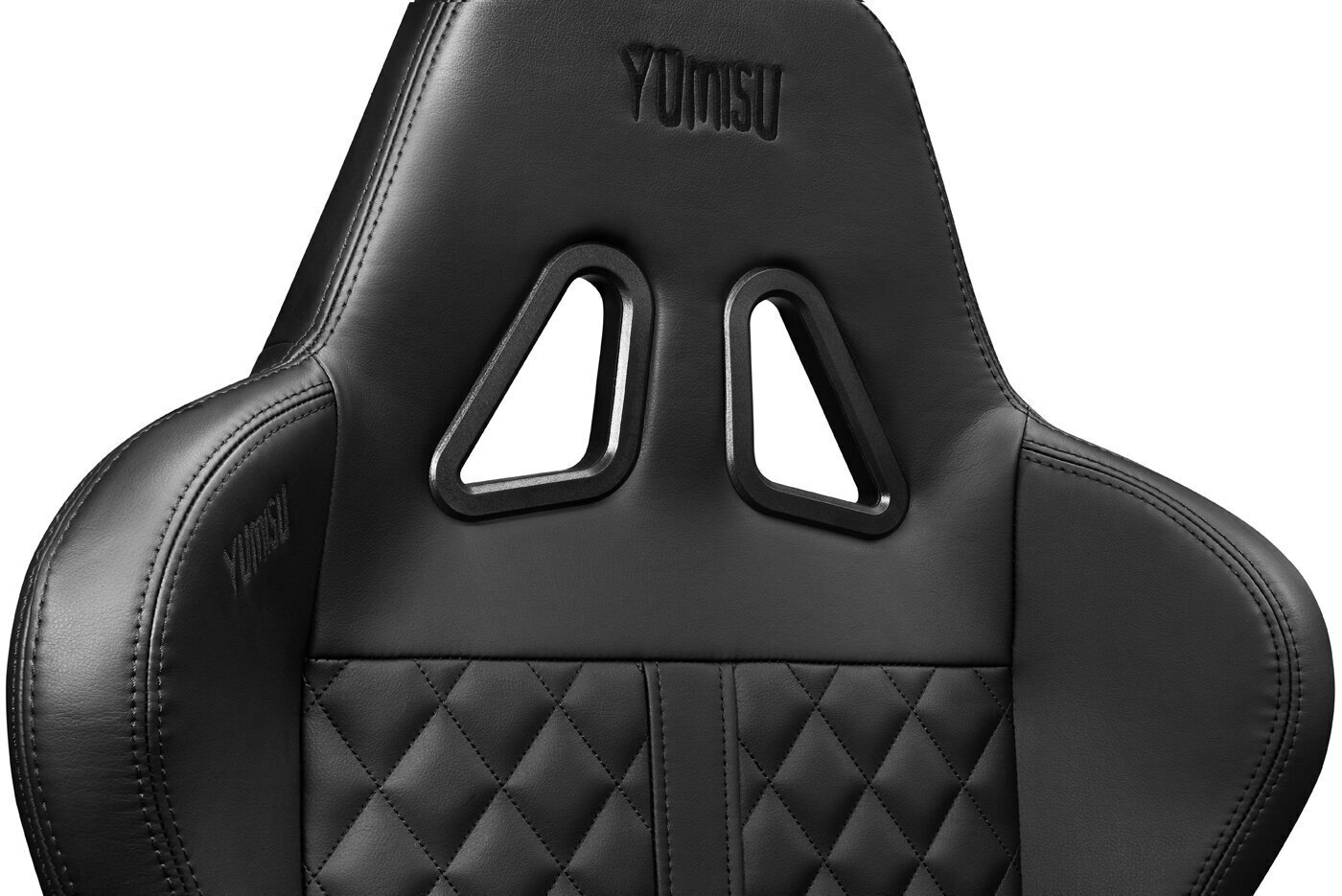 Spēļu krēsls Yumisu 2050, mākslīgā āda, melns cena un informācija | Biroja krēsli | 220.lv