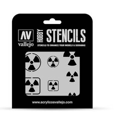 Radioactivity Signs ST-SF005 Vallejo Hobby Stencils цена и информация | Аппликации, декорации, наклейки | 220.lv