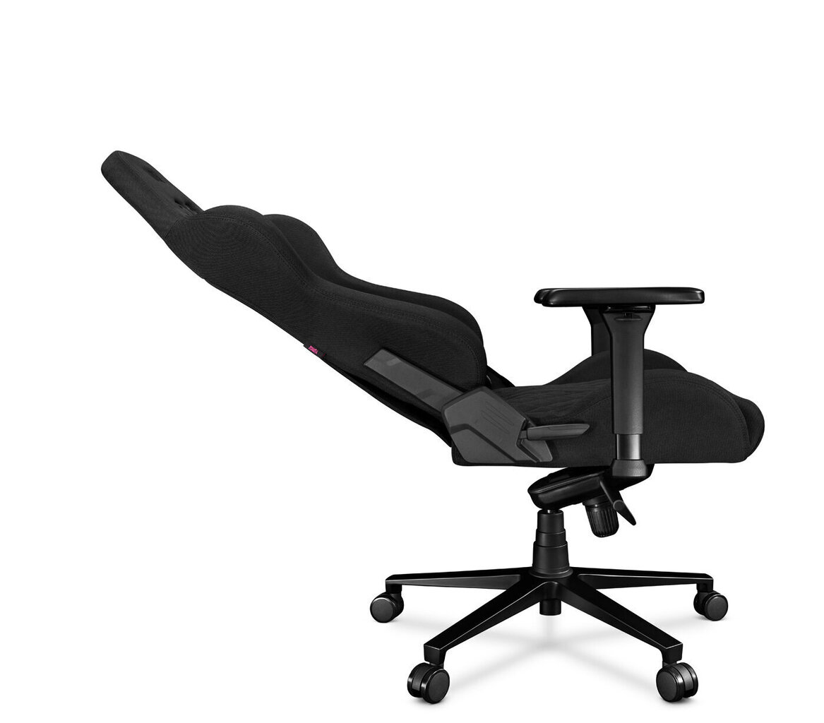 Spēļu krēsls Yumisu 2050, gobelēns, melns cena un informācija | Biroja krēsli | 220.lv