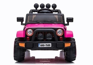 Vienvietīgs elektromobilis bērniem Jeep BRD-7588, rozā cena un informācija | Bērnu elektroauto | 220.lv