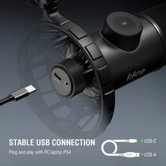 Проводной микрофон с rgb | USB FIFINE K658   цена и информация | Микрофоны | 220.lv