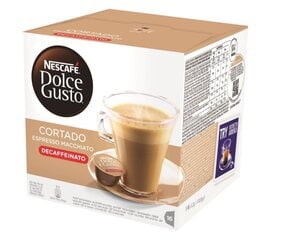 Kafijas kapsulas Decaffeinated coffee Nescafe Dolce Gusto Espresso Cortado Decafeinato, 16 gab. cena un informācija | Nescafe Dolce Gusto Pārtikas preces | 220.lv