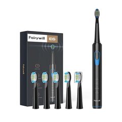 FairyWill Sonic toothbrush with head set FW-E6 (Black) цена и информация | Электрические зубные щетки | 220.lv