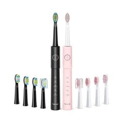 FairyWill Sonic toothbrushes with head set and case E11 (Black and pink) цена и информация | Электрические зубные щетки | 220.lv