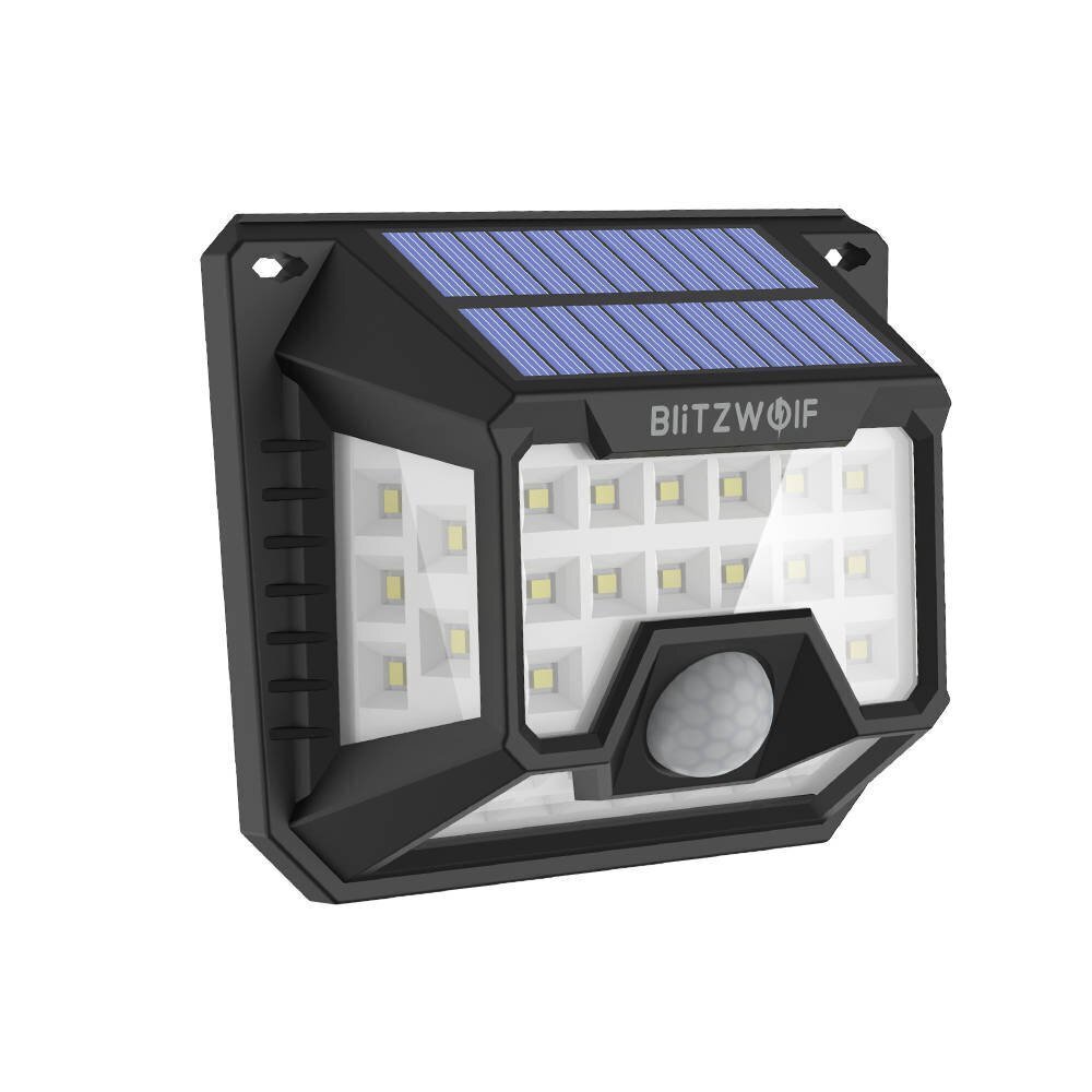 Ārējā Blitzwolf LED saules lampa BW-OLT3 ar krēslas un kustības sensoru, 1200mAh (2 gab.) cena un informācija | Āra apgaismojums | 220.lv