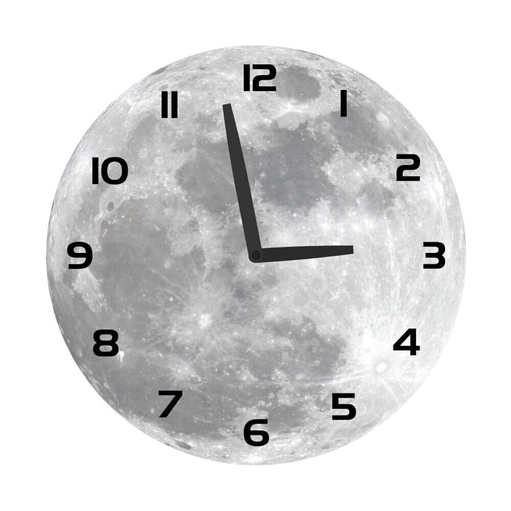Interjera uzlīme ar pulksteni - Lācis un mēness цена и информация | Dekoratīvās uzlīmes | 220.lv