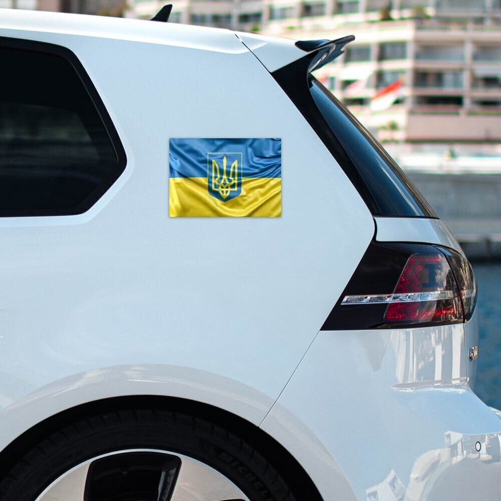 Magnētiskā uzlīme Ukrainas karogs цена и информация | Dekoratīvās uzlīmes | 220.lv